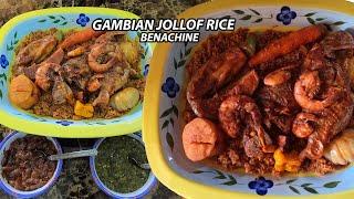 Gambian Cooking !! The MOST Original JOLLOF RICE in Gambia  || Gambian benachine recipe, Africa