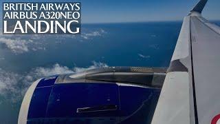 British Airways A320neo Approach, Landing and Arrival at Nice