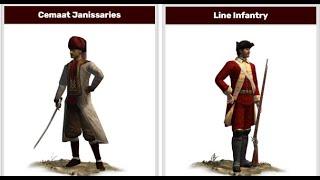 Empire: Total War 1vs1: Cemaat Janissaries vs Line Infantry (MELEE COMBAT)