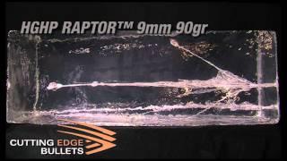 Handgun RAPTOR™ Ballistics Gel Block High Speed Video