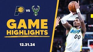 Indiana Pacers Highlights vs. Milwaukee Bucks | December 31, 2024