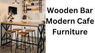 Wooden Bar Modern Cafe Furniture