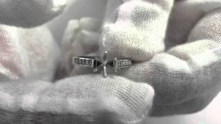 A 14k and Diamond Solitaire Semi Mount - Interchangeable Head