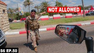 STOPPED BY THE LEBANON  ARMY TO ENTER THE CITY S06 EP.50 | MIDDLE EAST MOTORCYCLE TOUR