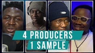 4 PRODUCERS 1 SAMPLE CHALLENGE W/ @JhazzyMusic , @Beniemacaulay and @Rvmen