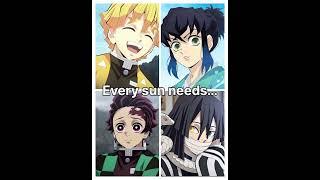 every sun neds their.…… #demonslayer #obanai #zenitsu #inosuke #tanjiro #nezuko #kanao #aoi #mitsuri
