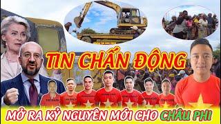 CÔNG GIÁP Đem Máy Xúc Khổng Lồ Đổ Bộ Bản Làng! Team Quang Linh Gây Bão Ở Angola!