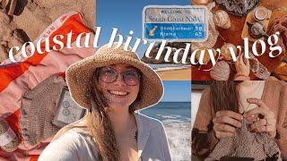 knit with me on the aussie coast ️ cozy birthday getaway knitting vlog