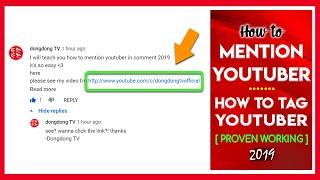 how to mention youtube channel in comments section 2019 + greetings