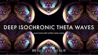 Deep Theta Isochronic PURE TONE  - Connect with Subconscious Mind - 88Hz Meditation Kaleidoscope