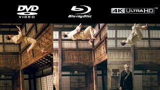 The Matrix Resolutions ( DVD vs BLU-RAY vs 4K ) Kung Fu Fight Scene Format Comparison