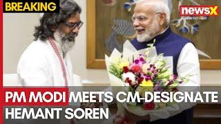 PM Modi Meets CM-Designate Hemant Soren and Wife Kalpana Soren | NewsX