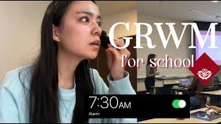 現役早稲田生の大学の日のGRWM| 毎日メイク, 早稲田vlog, スキンケア, 課題地獄, 学校で講義