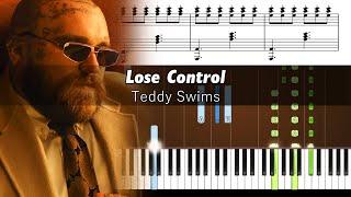 Teddy Swims - Lose Control - Accurate Piano Tutorial with Sheet Music