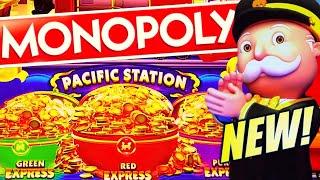 NEW SLOT!  MONOPOLY EXPRESS (PACIFIC STATION) Slot Machine (LIGHT & WONDER)