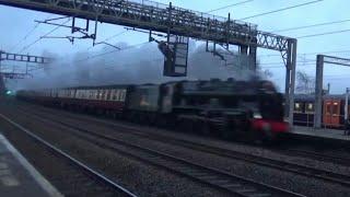 46100 Royal Scot Bows out in Style Hauling LSL's Chairman's Train Through Rugeley Trent Valley