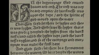 Genesis 1 from the Tyndale Bible, read in early 16th century English pronunciation