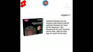 Solobolo Mandala Art Kit Coasters with Stand-Craft Kit with Dot Mandala Art Tools Kit #shorts #viral