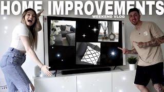 A WEEKEND OF HOME IMPROVEMENTS // Living room update, Home decor shopping, Weekend vlog