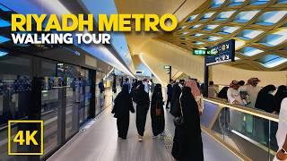 Riyadh Metro Walking Tour | Riyadh Metro Station in 4K | Saudi Arabia