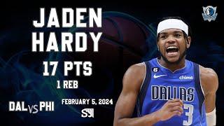 JADEN HARDY 17 PTS, 1 REB vs PHI | 2023-24 DAL