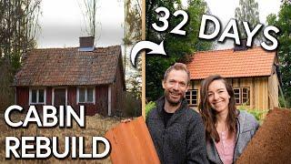 TIMELAPSE | Epic Rebuild of Abandoned Off-Grid Cabin