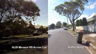 Aldi Maginon Action Camera AC 5 model 37511 versus Hero GoPro2