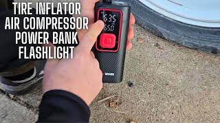 Tire Inflator | Portable Air Compressor | Portable Power Bank