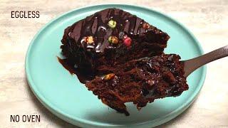 Chocolate fudge brownie cake | Eggless chocolate fudge brownie recipe