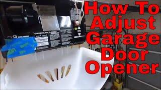 How To Properly Adjust A Chamberlain Garage Door Opener Including Tips On Door Positioning