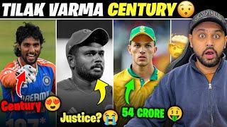 TILAK VARMA CENURY  SANJU SAMSON ZERO  IND vs SA 3rd T20