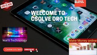 Csolve Oro Tech Promo | My Channel Promo | #Csolve_oro_tech