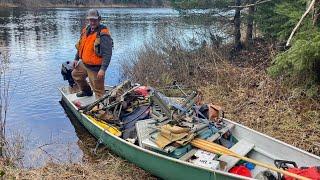 Deer Hunting in the Rain & Wind | Freighter Canoe & Canvas Tent Hunt Camp