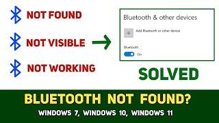 Bluetooth not showing on Windows 10 & 11 | Fix Bluetooth Problem in PC - Full Guide