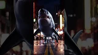 Shark Walks on City Streets! ‍️ #FunnyAnimals #Shorts #ViralVideo