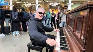 Playing The Unplayable Piano As Passengers Arrive In London