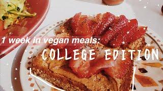 what I eat in a week as a vegan in college 