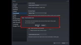 How to clear Steam download cache