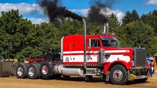 Heavy Hauling Monsters of the Highway go sled pull. Semis Pulling in Rochester, IN 2024.