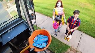 Giving Out Free Candy From My Amazon Van on Halloween