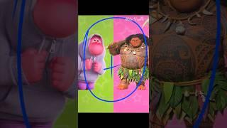 Embarrassment Inside Out 2 mixing with Maui Moana #mixingcharacters #aiart #mixing #shorts