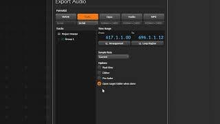 Bitwig FR: Automatic Loop Region Export