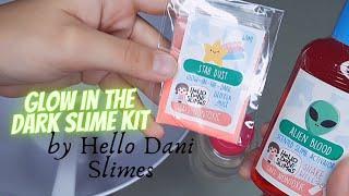 GLOW IN THE DARK SLIME KIT BY HELLO DANI SLIMES (REVIEW) | BLEZD SLIMES
