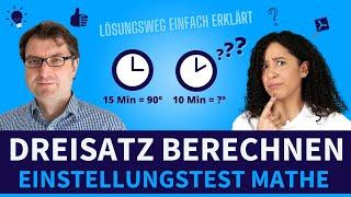 Dreisatz berechnen | Einstellungstest Mathe Aufgaben trainieren #einstellungstest  #mathe