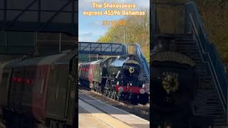 45596 Bahamas steam locomotive on the Shakespeare Express #steamtrain #train #trainspotting #railway