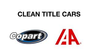 How to buy clean title cars at insurance auto auctions