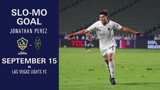 SLO-MO GOAL: Jonathan Perez outpaces his defender to put LA Galaxy II level against Las Vegas