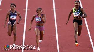 Melissa Jefferson wins 100m heat at U.S. Olympic Track and Field Team Trials | NBC Sports