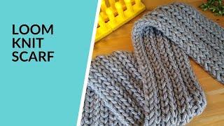 Zippy Loom Double Knit Rib Stitch Scarf | Loom Knitting