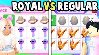 Royal Moon Egg VS Moon Egg CHALLENGE with FISHY Adopt Me